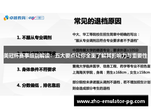 美冠杯赛事级别解读：五大要点让你全面了解其影响力与重要性